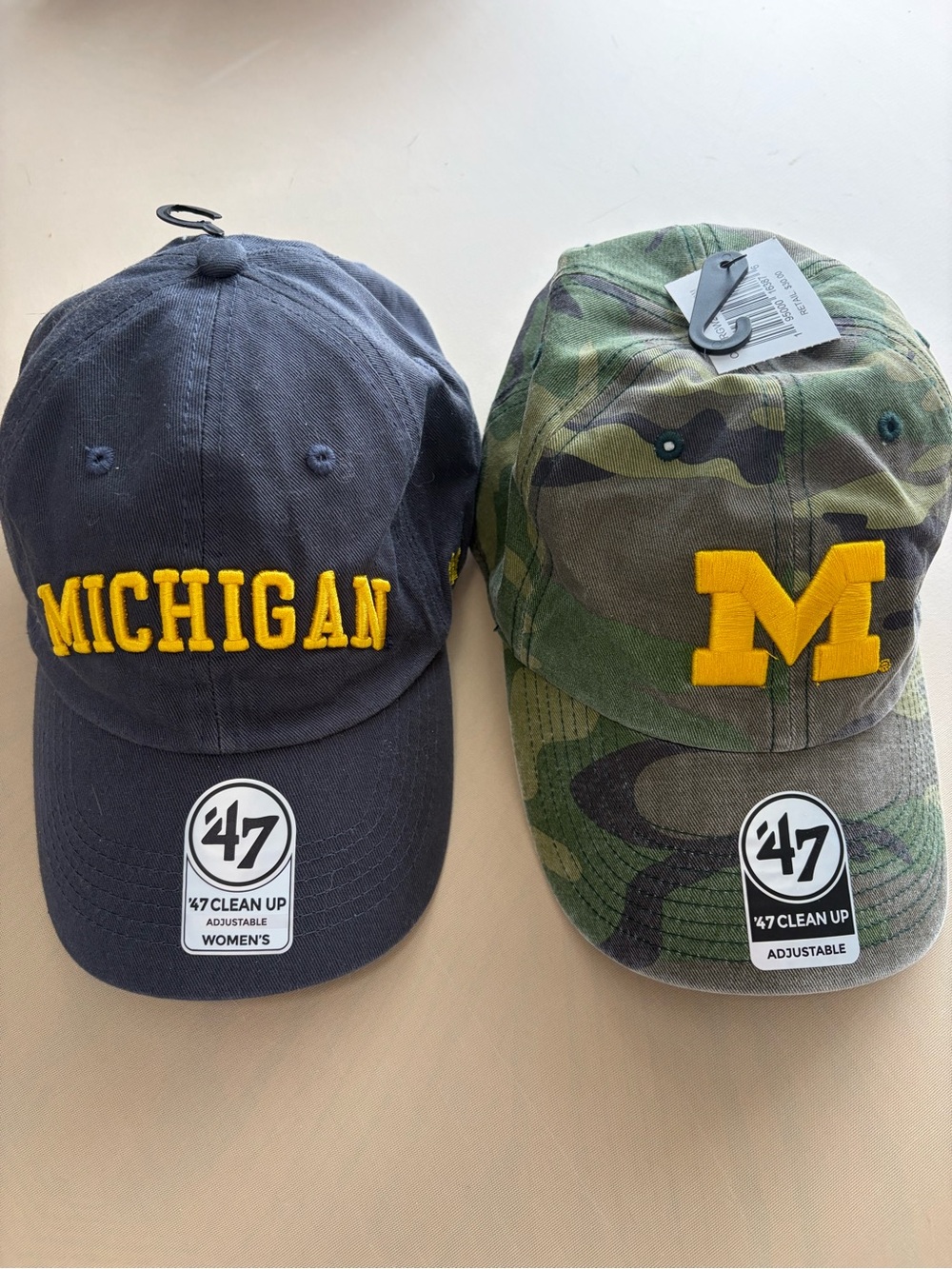 '47 Michigan Cap Duo - Navy & Camo with Yellow Lettering